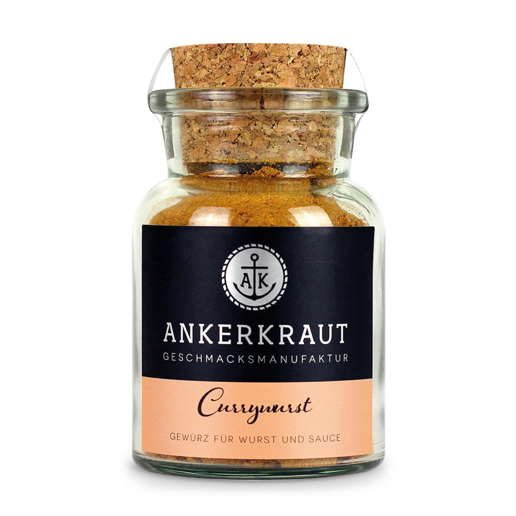 Ankerkraut Gewürz Currywurst, Currywurst, 90g im Korkenglas