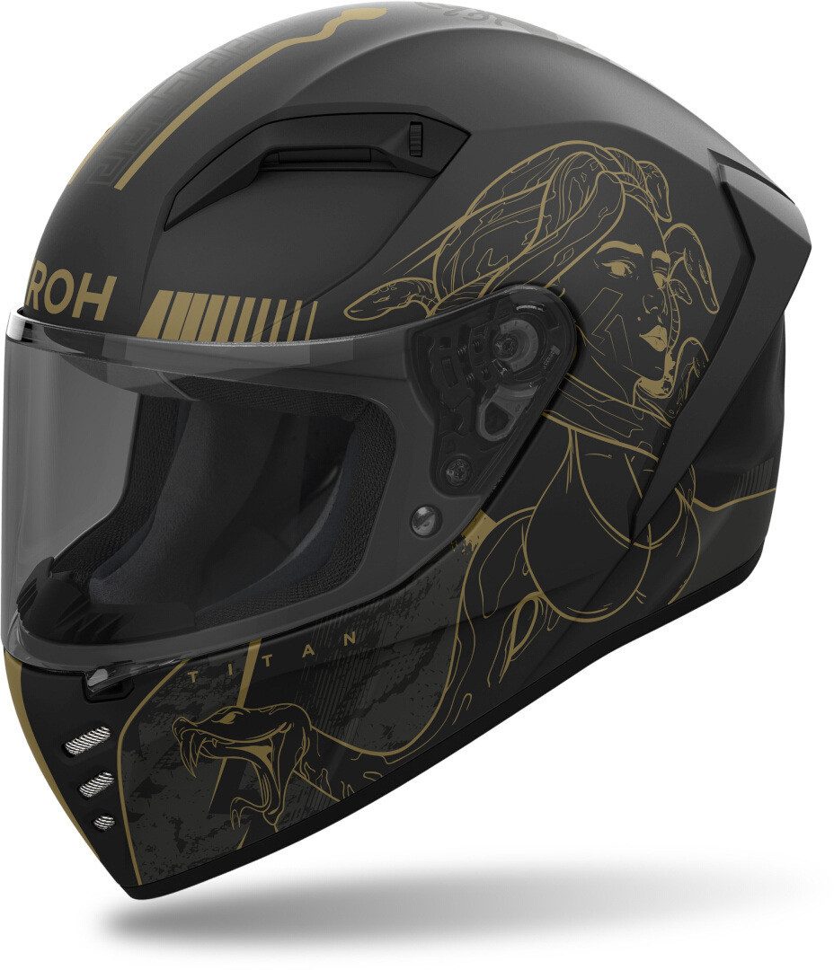 Airoh Motorradhelm Connor Titan Helm, vorbereitet für Kommunikationssystem