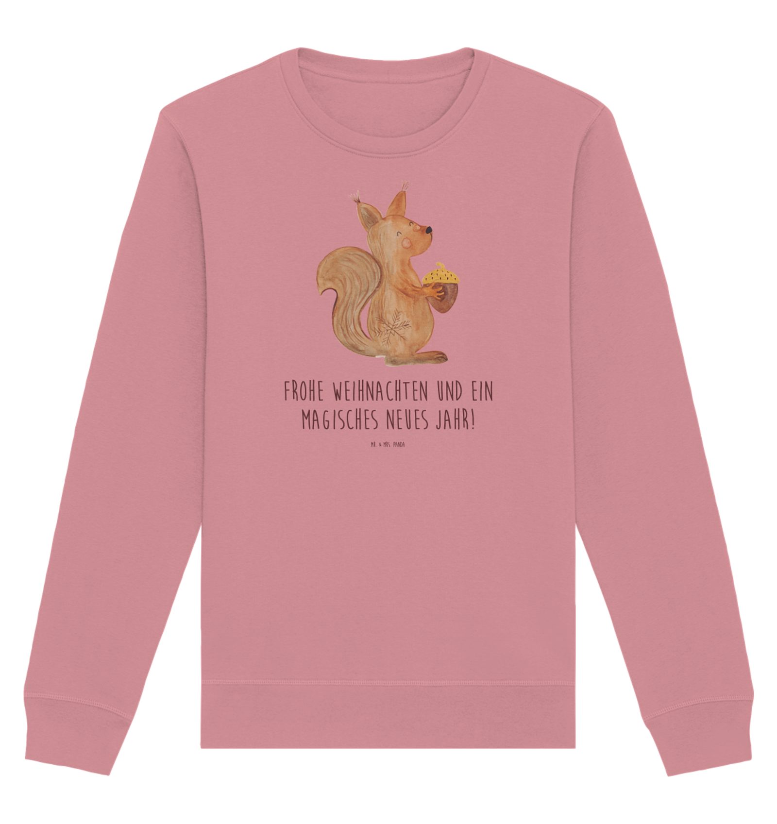 Longpullover Eichhörnchen Weihnachten Größe XXL - Canyon Pink - Geschenk, Advent