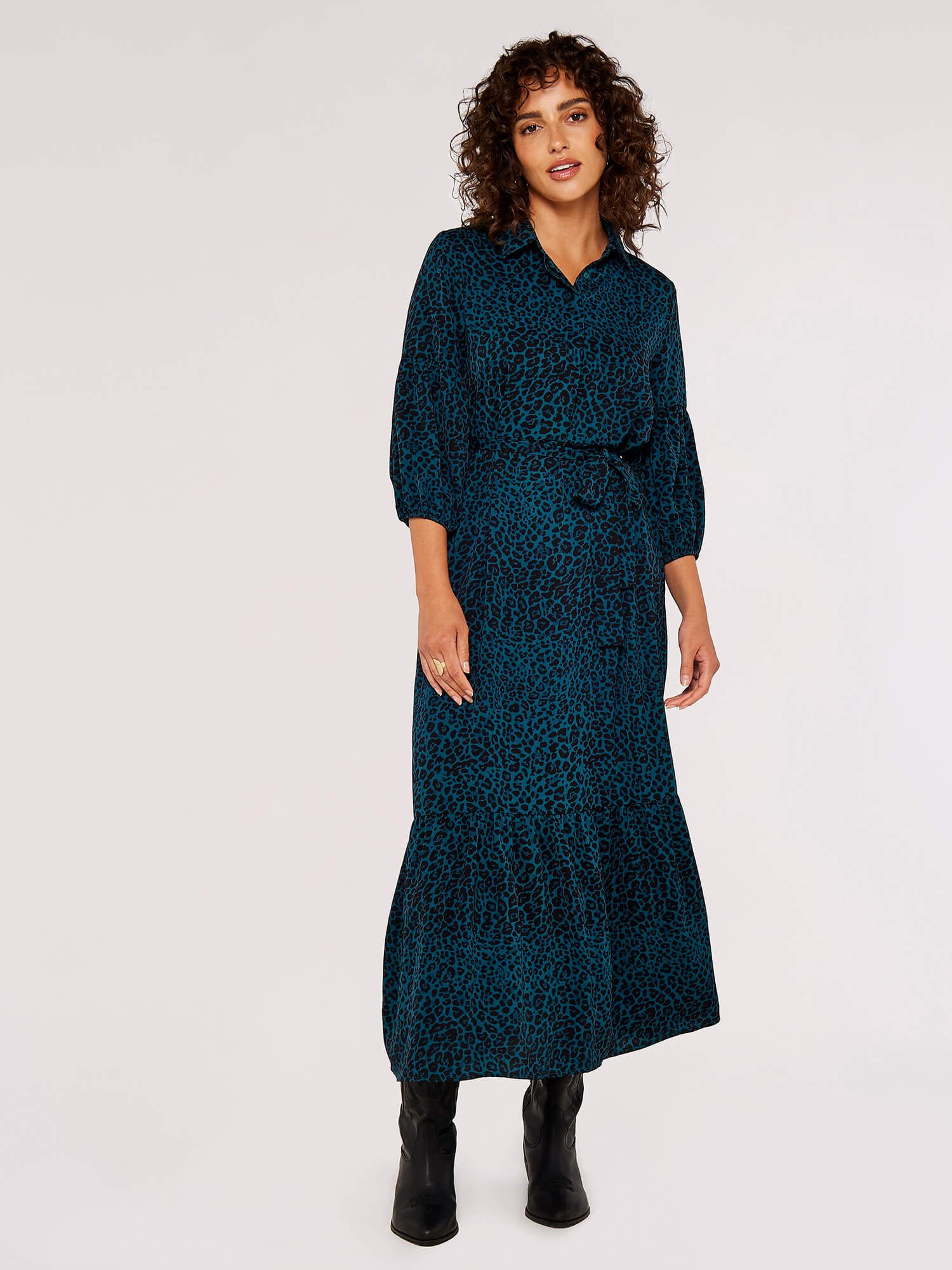Apricot Druckkleid Kleid mit Tiermuster, (2-tlg., günstig online kaufen