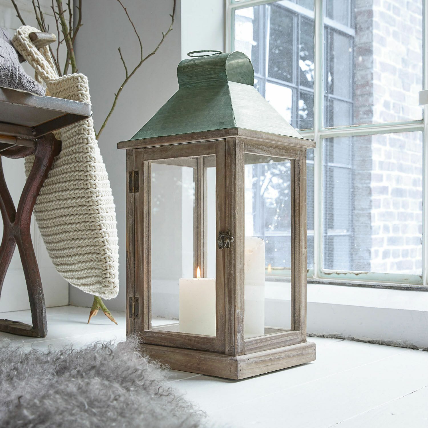 Mirabeau Kerzenlaterne Laterne Corte braun günstig online kaufen