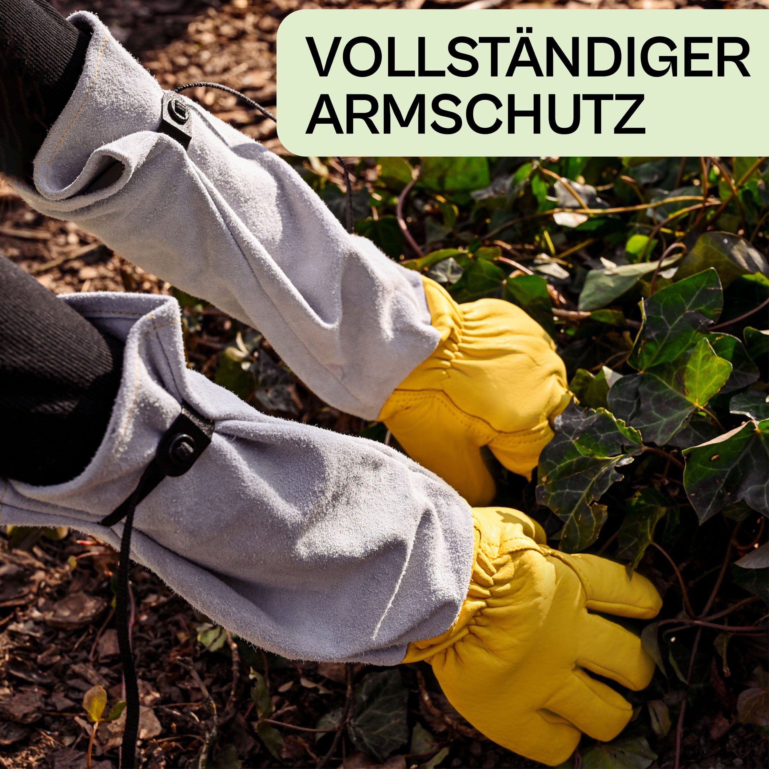 Praknu Gartenhandschuhe Zertifiziert M Dornenfest Leder 388 Rosenhandschuhe Praknu Verstellbare - Manschetten - EN (Packung)