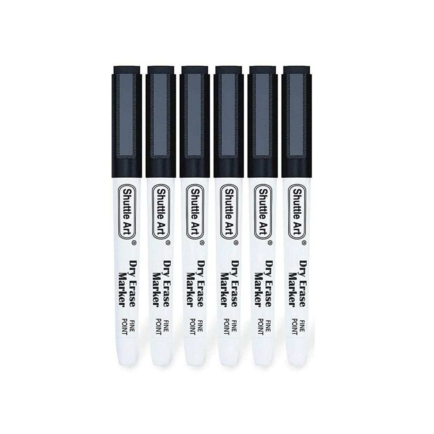 LuxusKollektion Whiteboard Marker Whiteboard Marker Set Schwarz 6 Stück
