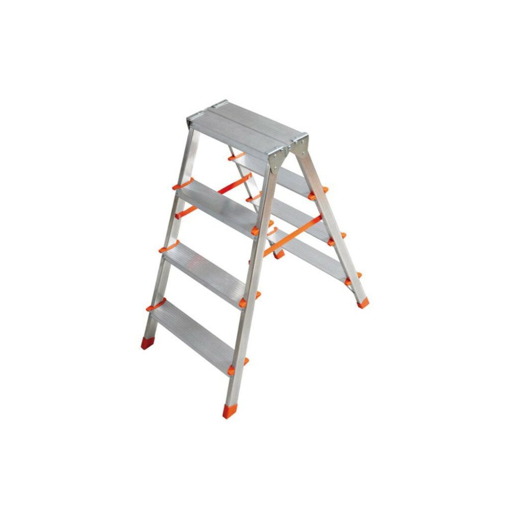 Generic Gelenkleiter Doppelseitiges Stufenwerkzeug, Aluminium, 2x4 Stufen, Typ FILO (1-St)