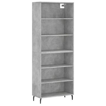 vidaXL Highboard Highboard Betongrau 69,5x32,5x180 cm Spanplatte