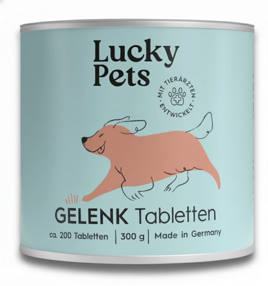 Lucky Pets Gelenktabletten für Hunde mit Grünlippmuschel, MSM & Teufelskralle, Nahrungsergänzungsmittel für: Hunde
