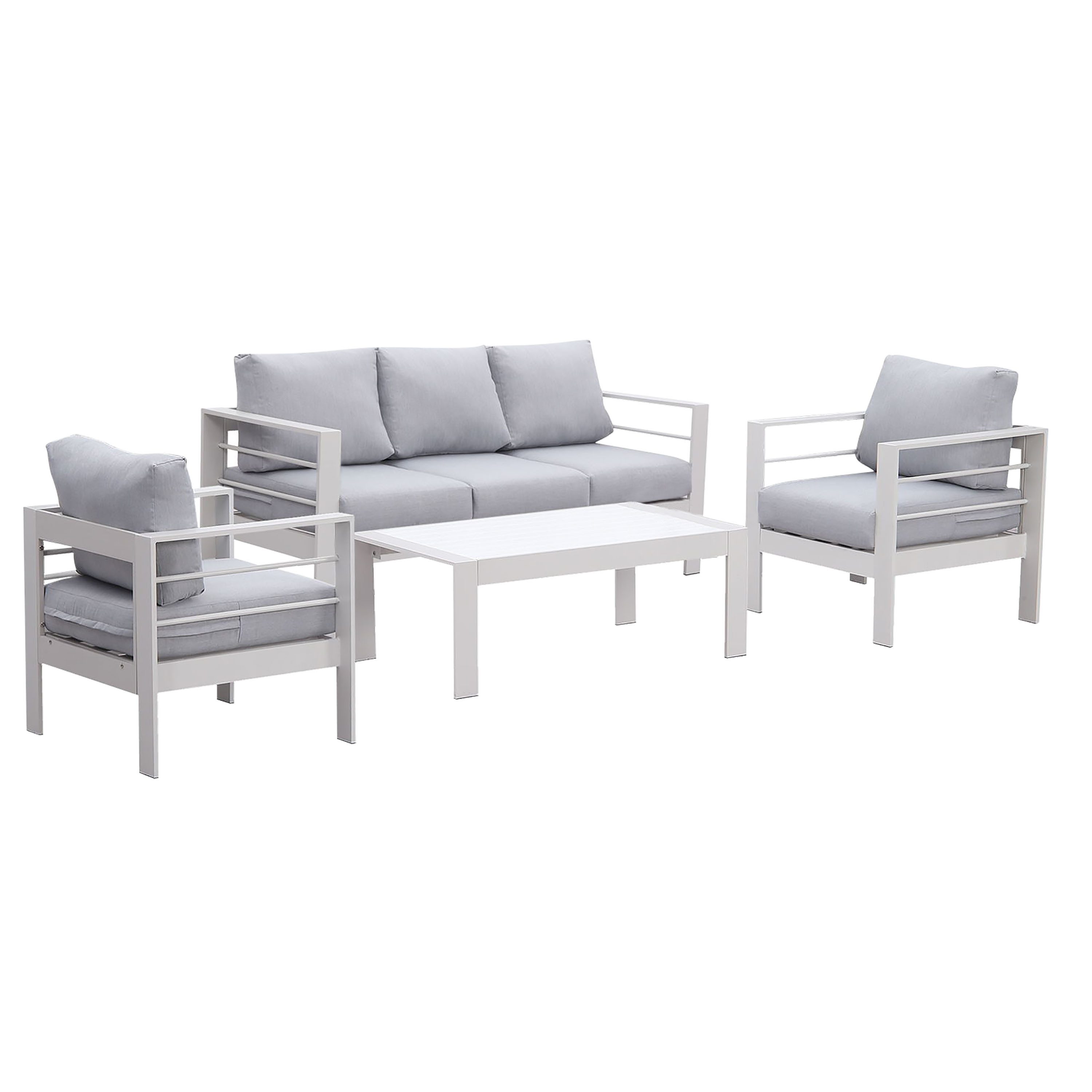 MeXo Gartenlounge-Set Terrassenmöbel Set Aluminium 5 günstig online kaufen