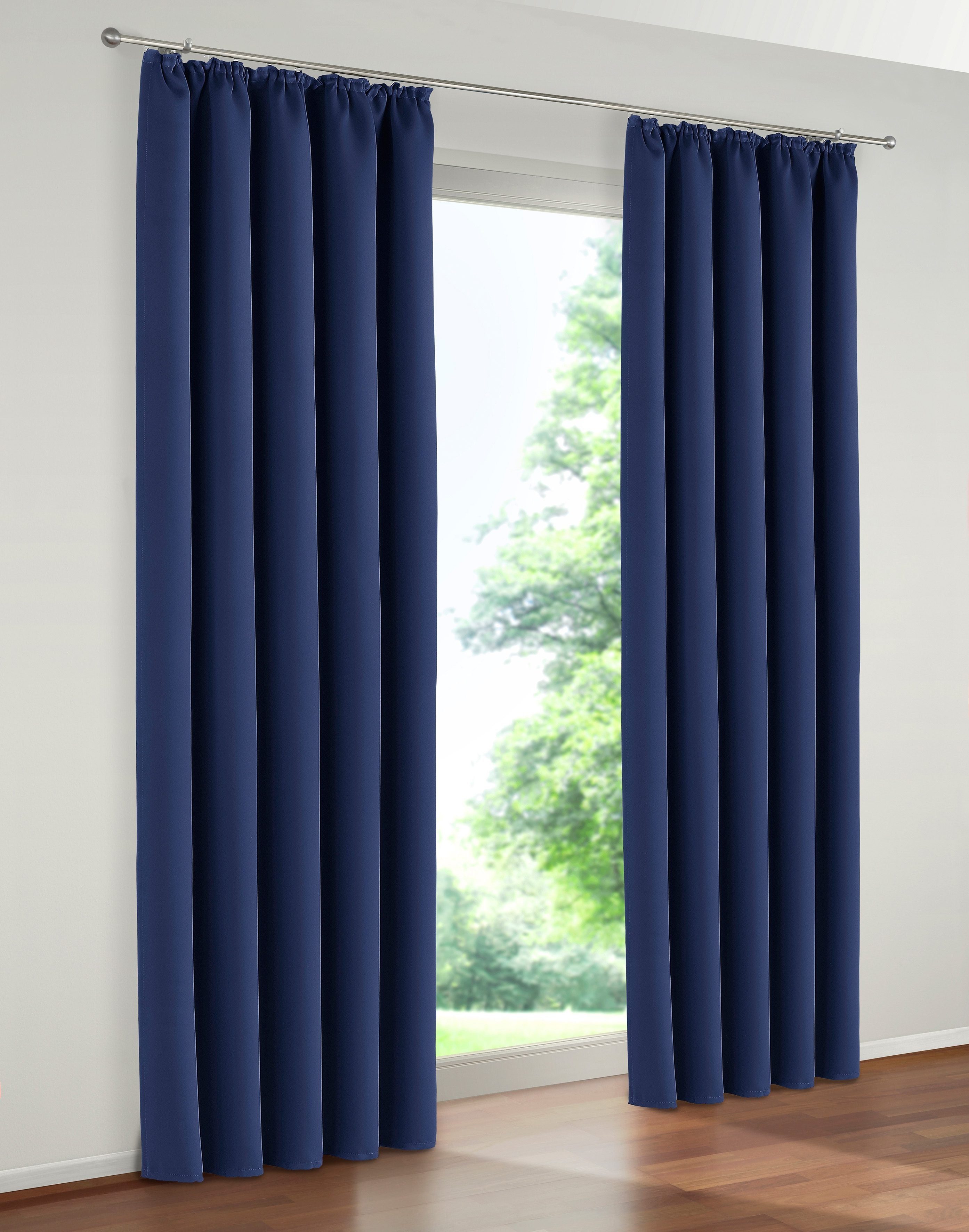 OTTO home Verdunkelungsvorhang Solana, Gardinen mit Kräuselband, verdunkelnd, 2er Set, Topseller (2 St), Kräuselband, verdunkelnd, 2er-Set Verdunklungsvorhang m – Bild 4 von 5