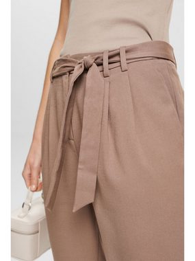 Esprit Paperbag-Hose Chino mit hohem Bund und Gürtel