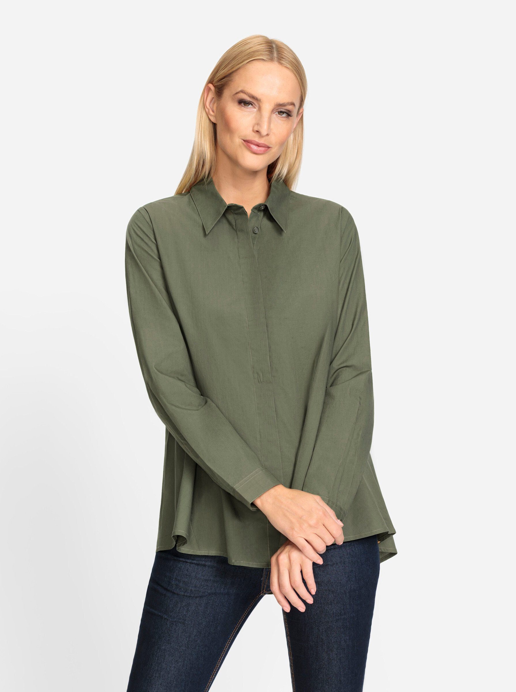 heine khaki Bluse Klassische