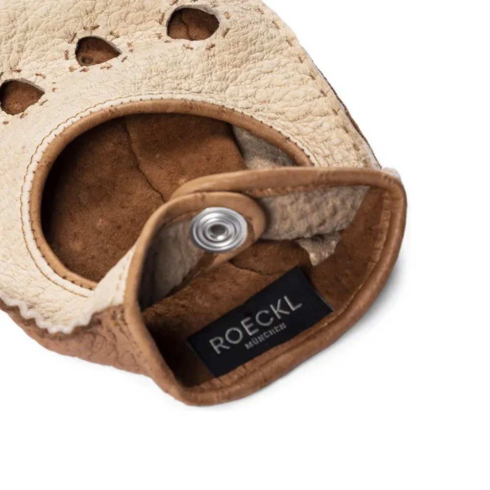 Roeckl Lederhandschuhe Roeckl Meran Autofahrer Lederhandschuhe Creme./Kork günstig online kaufen