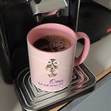 speecheese Tasse Oma hab dich immer lieb Kaffeebecher Rosa Besonders geeignet als für