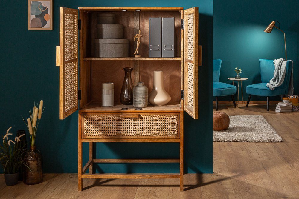 riess-ambiente Highboard BAMBOO LOUNGE 140cm natur, Massivholz · Schrank · günstig online kaufen