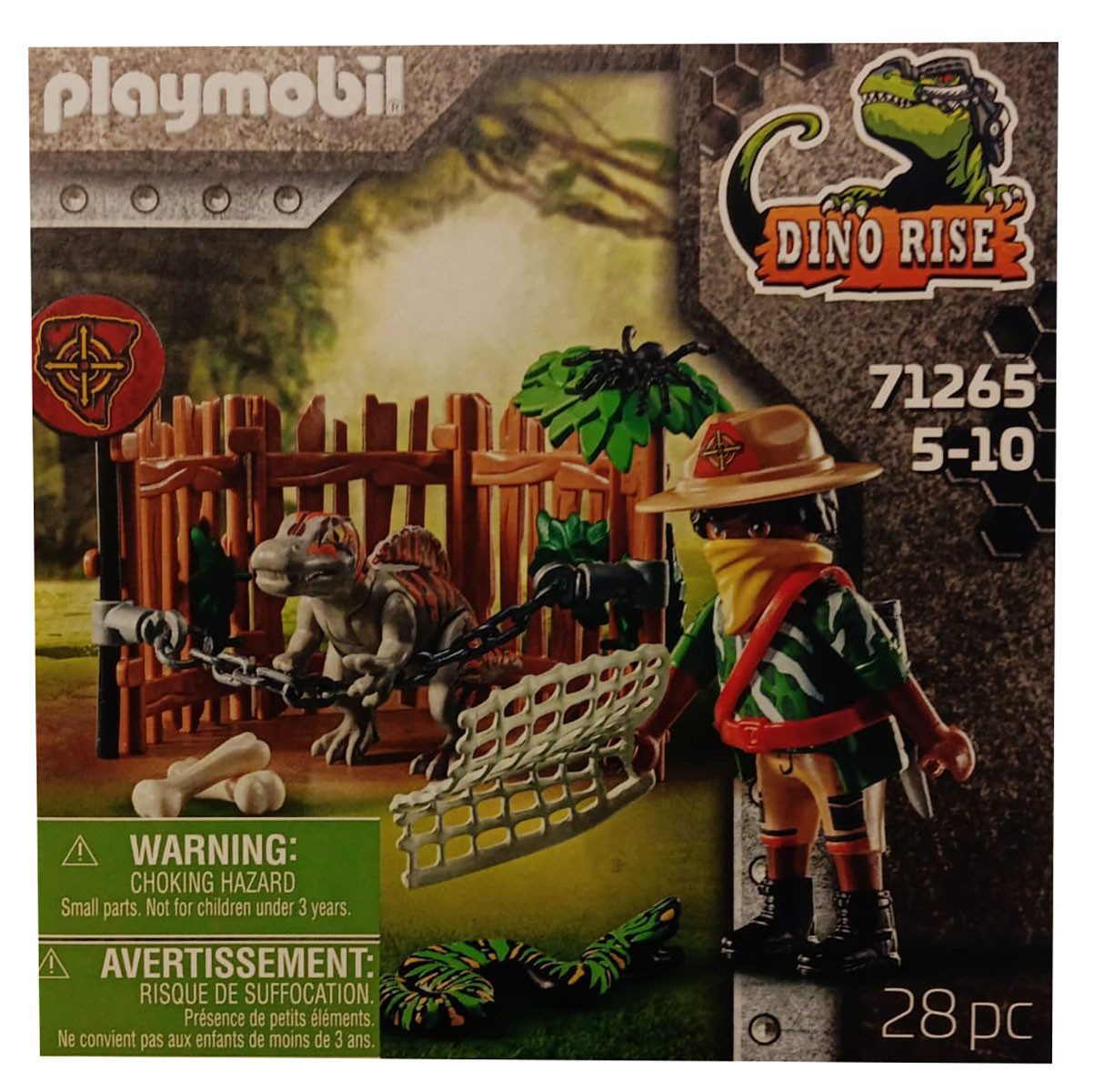 Playmobil® Actionfigur Playmobil 71265 Dino Rise Spinosaurus Baby beweglich Käfig Knochen Sch