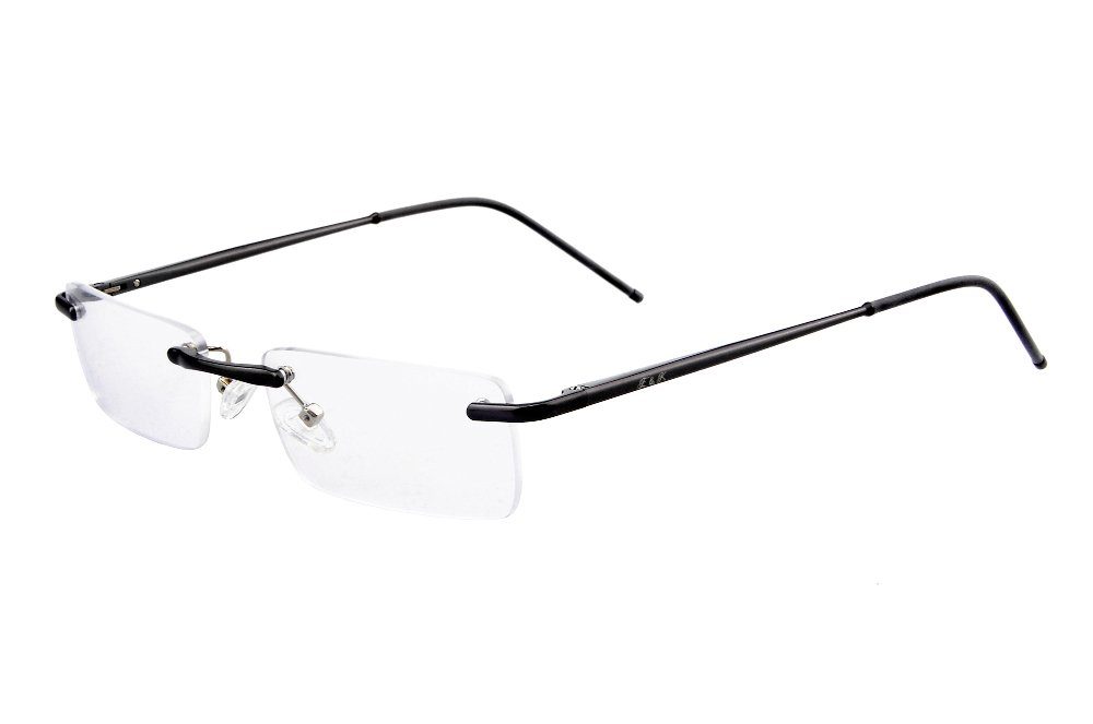 Edison & King Lesebrille Clarity, leichte randlose Brille – entspiegelt – dünne Bügel
