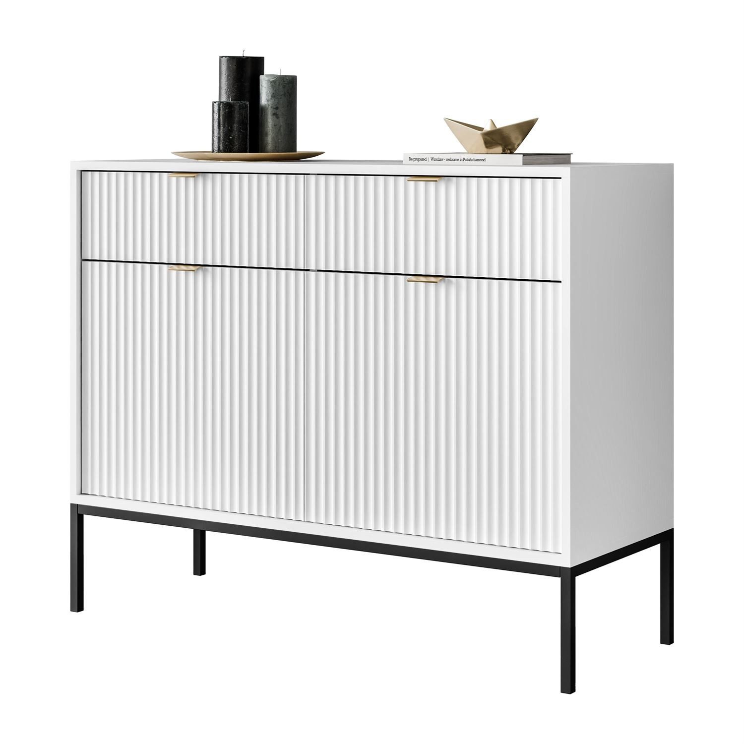 Lookway Kommode CORTADO KSZ104 mit Schubladen, 104x39x83 cm