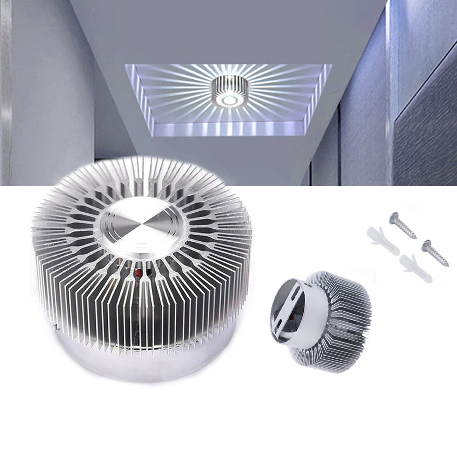 Jibenhome Aufbauleuchte RGB 16 Farben Deckenleuchte LED Spots mit Fernbedienung, 4 Modi, Kaltweiß (keine Fernbedienung), 2 Stück, LED fest integriert