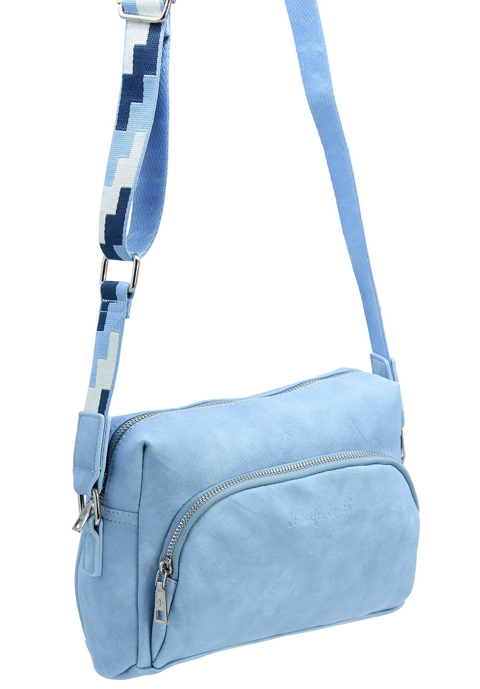 J JONES JENNIFER JONES Schultertasche Modische Damen Umhängetasche – Crossbody Bag mit gewebtem Schultergurt
