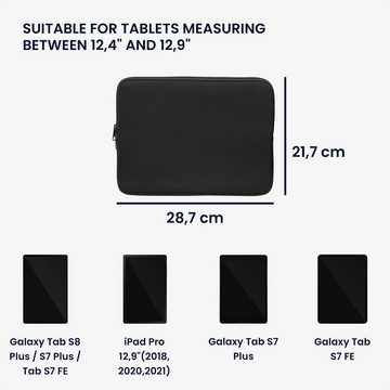 kwmobile Tablet-Hülle Tablet Hülle für 12,4"-12,9" Tablet, Universal Neopren Tasche Cover Case - Schutzhülle Sleeve in Schwarz