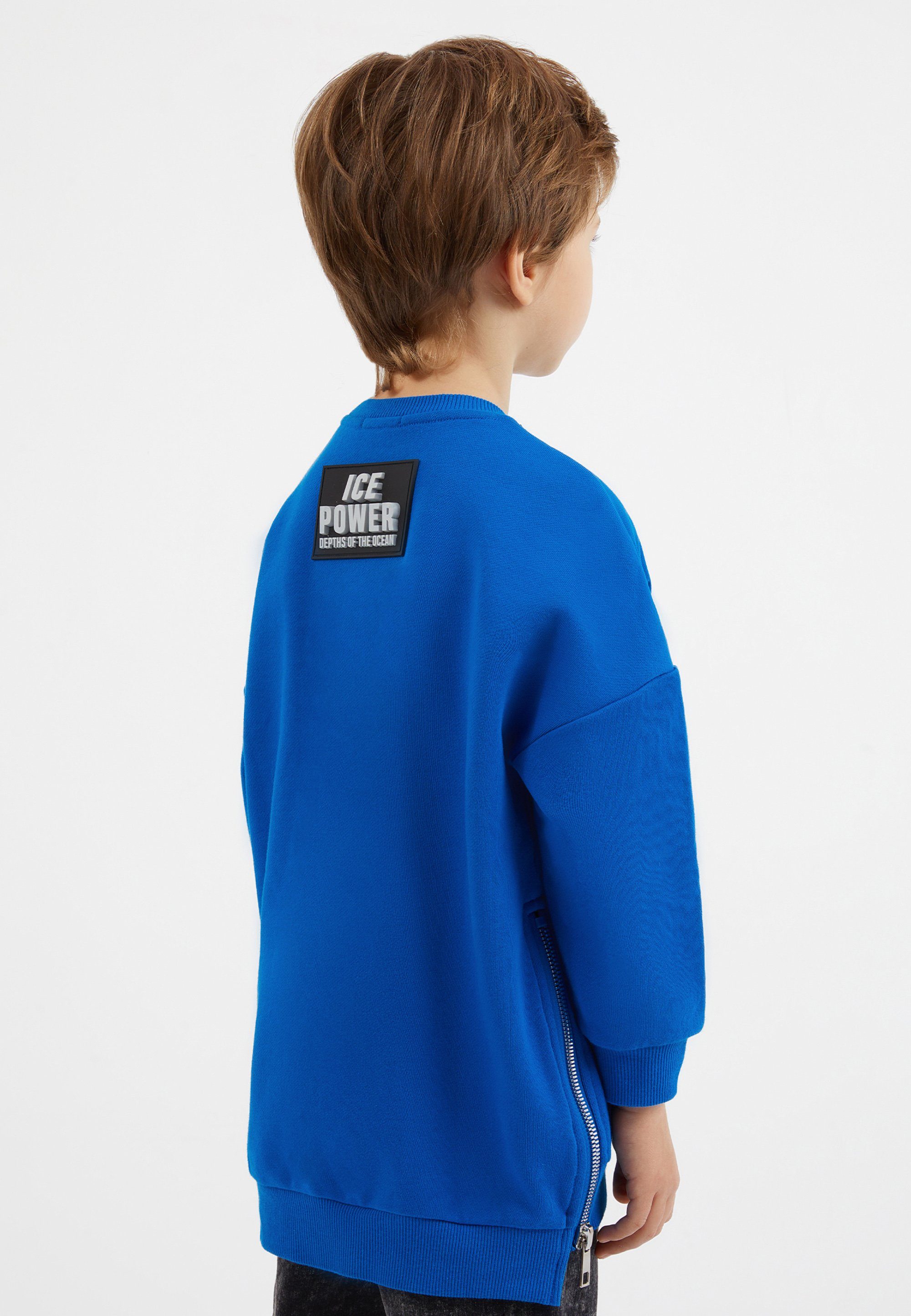 Schriftprints für Sweatshirt der Jungen auf Sweatshirt mit Gulliver mit Front Rundhalsausschnitt,
