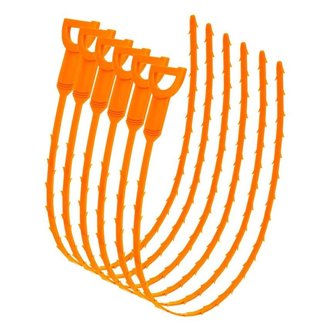 CTGtree Rohrreinigungsspirale 64cm Haarabflussreiniger und Abflussreiniger(6 Stück), (6 tlg)
