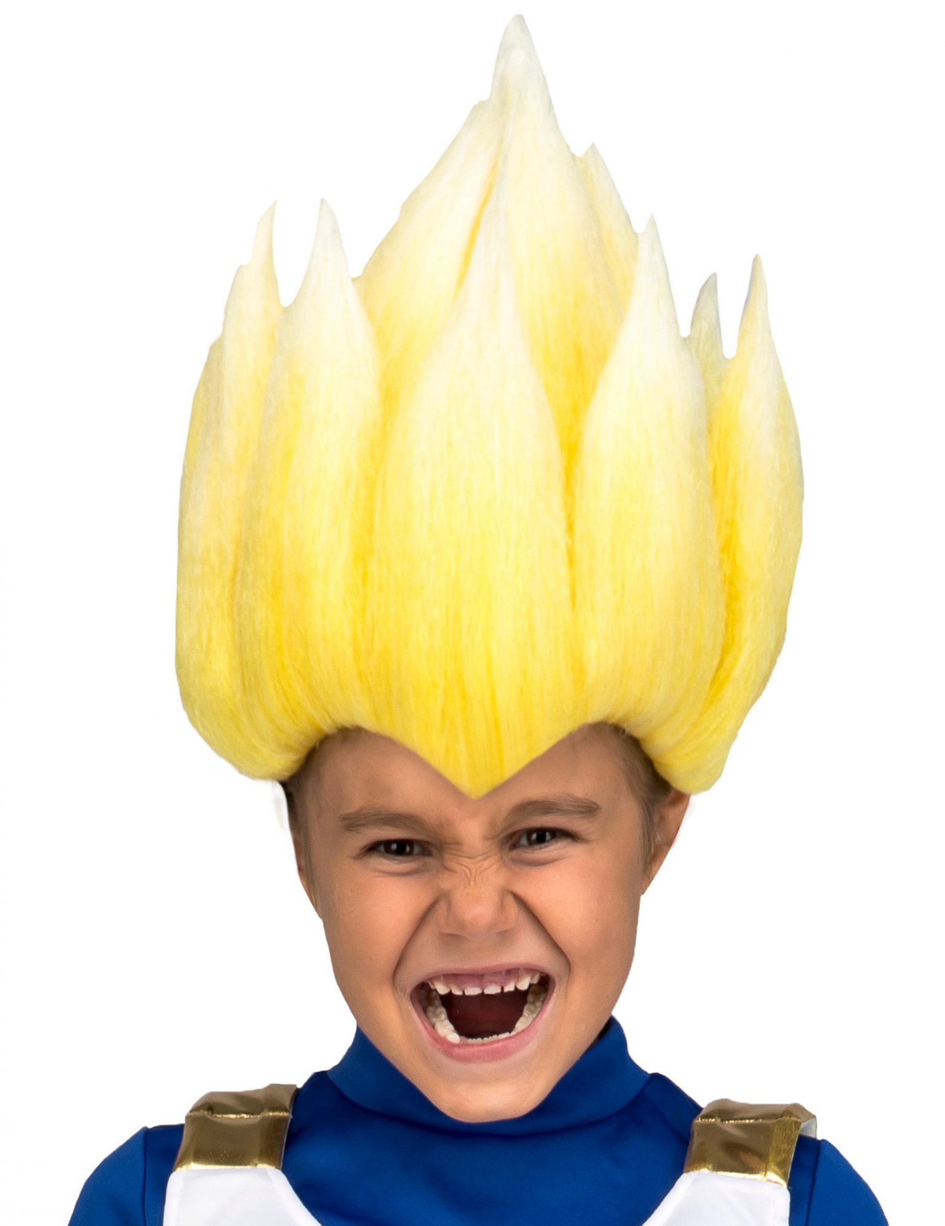 Kostüm Super Saiyjan Vegeta-Perücke für Kinder Dragon Ball blond