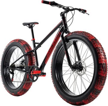 KS Cycling Fatbike SNW2458, 6 Gang Shimano Tourney Schaltwerk, Kettenschaltung