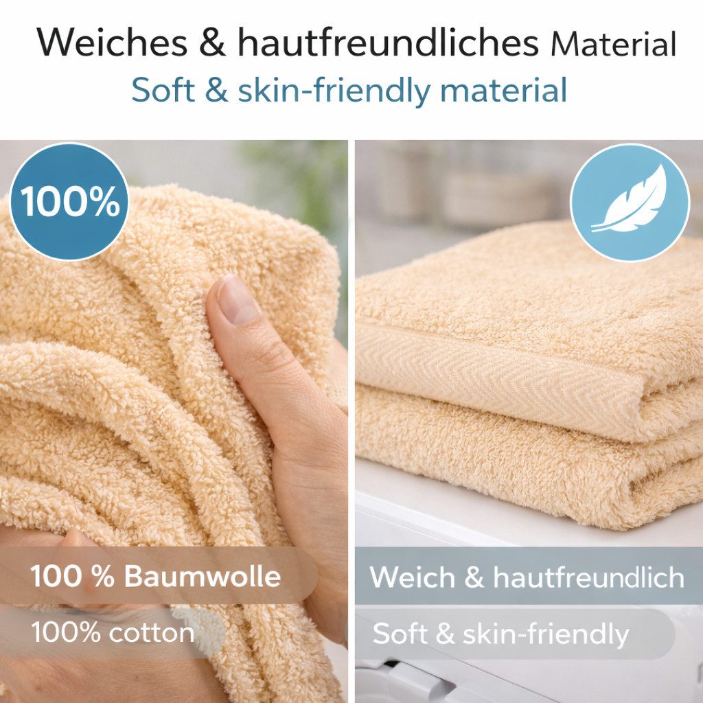 Betz Gästehandtücher 10 tlg. Gästehandtücher-Set PREMIUM 100 % Baumwolle 30x50cm, 100% Baumwolle (10-St)