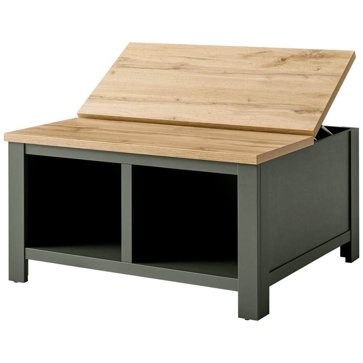 Lomadox Couchtisch CINCINNATI-61, Landhaus mit Klappe in grün mit Wotan Eic günstig online kaufen