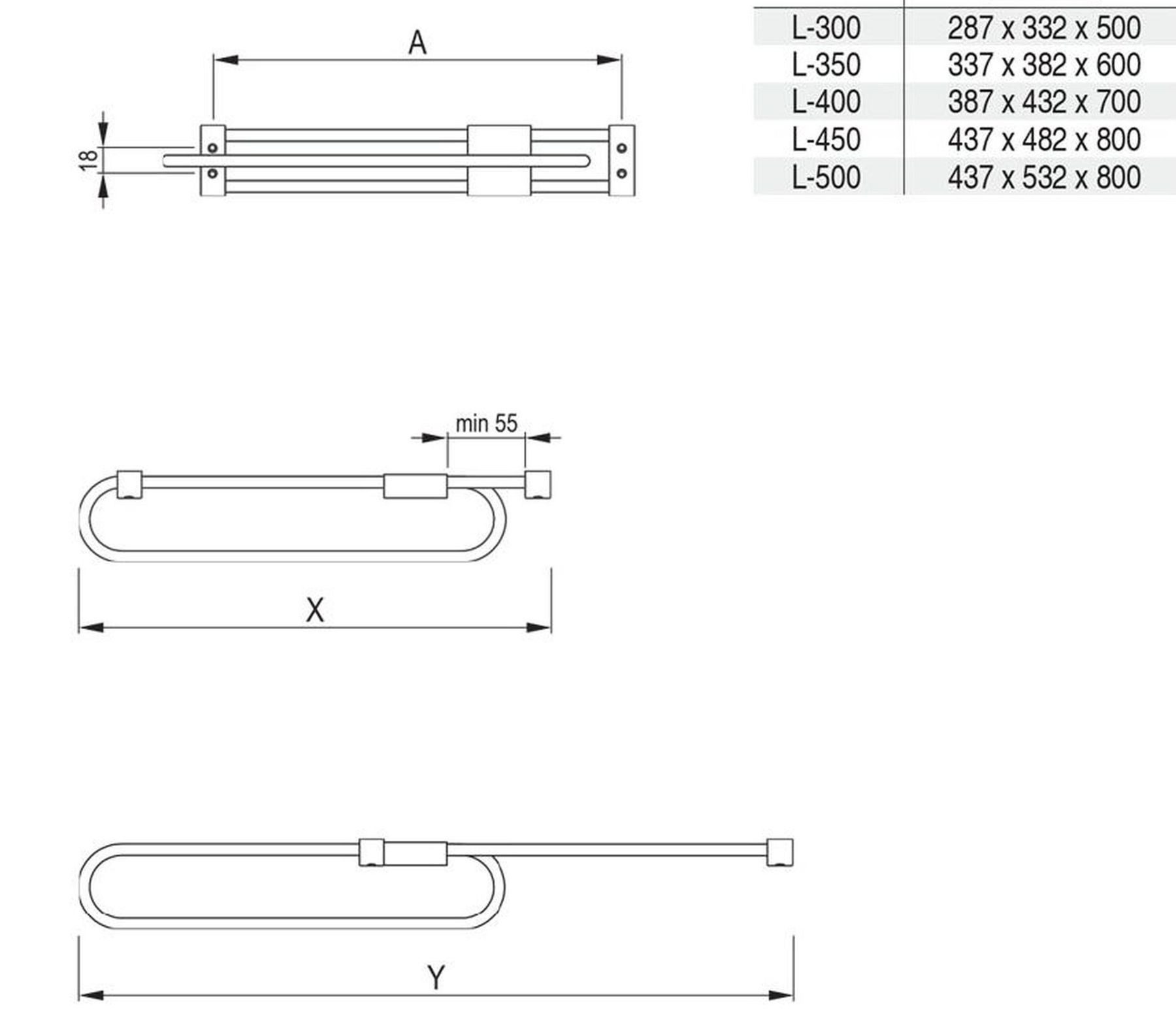 livingpoint24 Garderobenhaken Kleiderstange ausziehbar, Bügelhalter Schrank, Garderobenstange 33cm