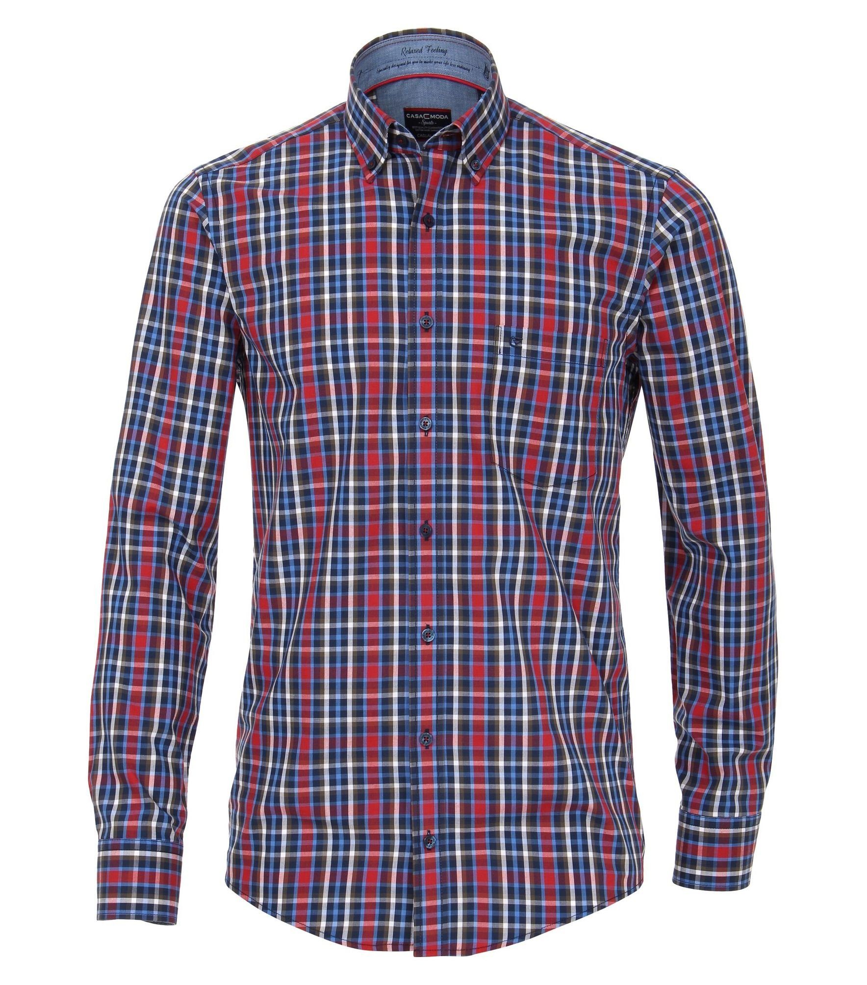 KAYHANSTORE Herren Hemd 5XL Karriert Rot - Comfort Fit Baumwolle