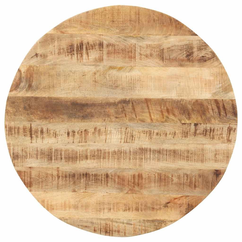 furnicato Tischplatte Runde Vollholz 50 cm Durchmesser, 15-16 mm Stärke, (1 St), Lasierter Esstisch-Aufsatz mit stabilen Trägern für Restaurants