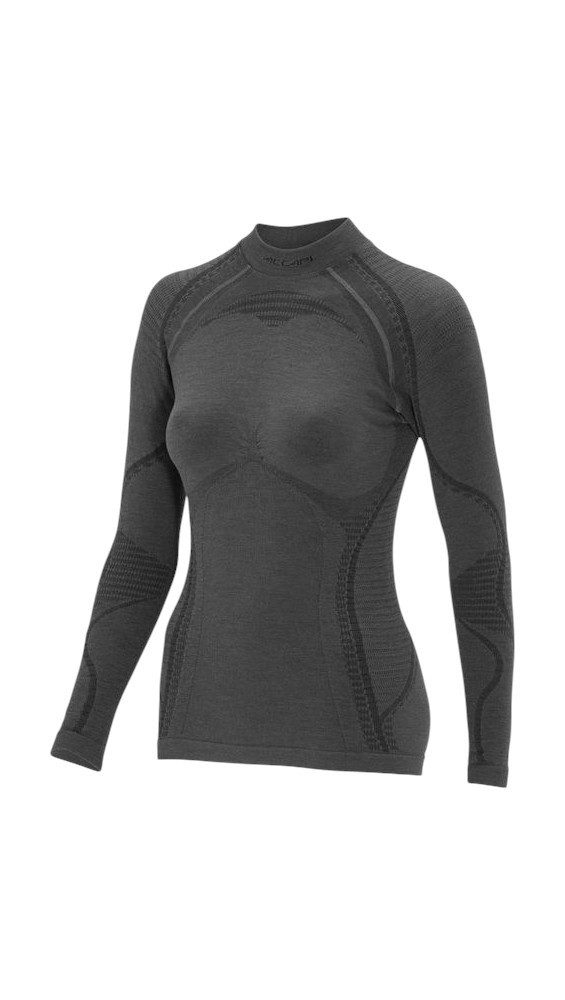 Accapi Langarmshirt Ergowool Long Sleeve Shirt (Merinowolle, warm) Unterwäsche dunkelgrau