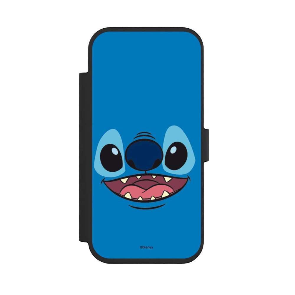 NIVOCASE Handyhülle Lilo & Stitch Disney Offizielles Lizenzprodukt Stitch Closeup, Apple iPhone Air Klapphülle Handyhülle aus Kunst Leder