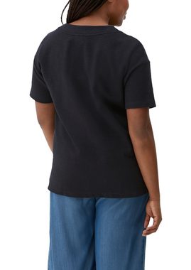 TRIANGLE Sweatshirt T-Shirt mit V-Ausschnitt Stickerei