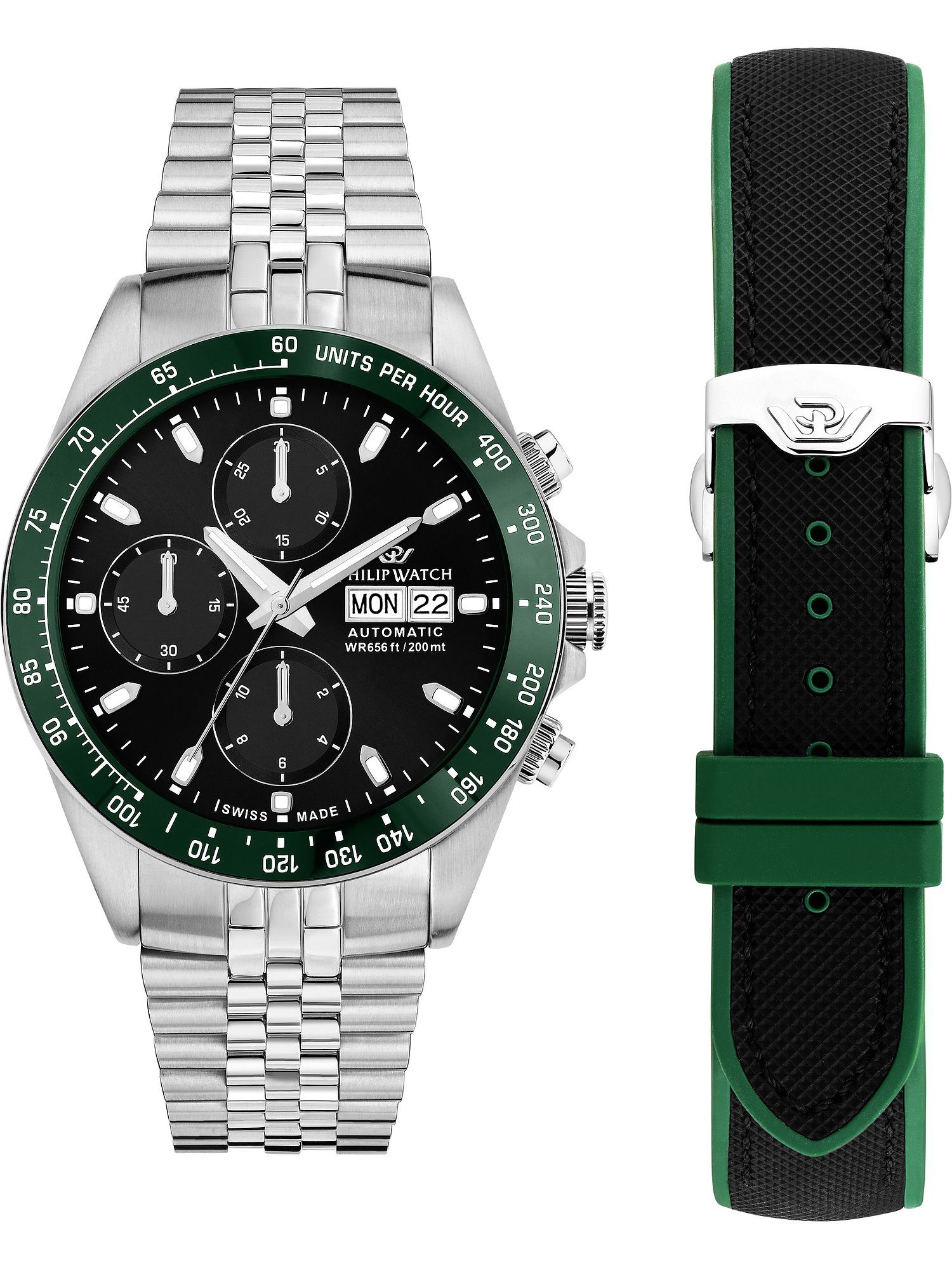 Chronograph Philip Watch Herren-Uhren-Sets Analog Automatik