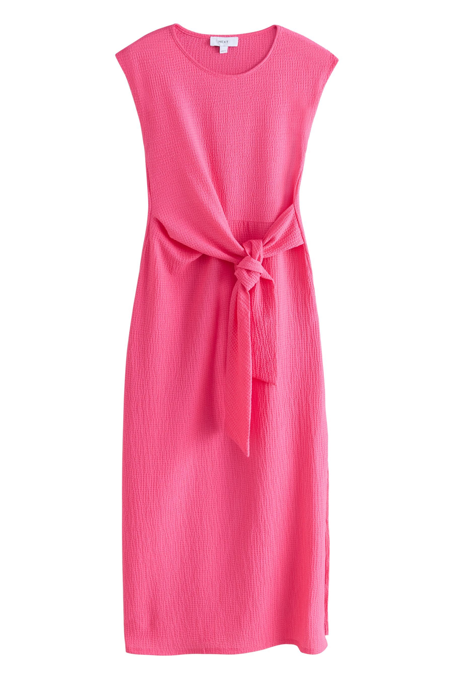 Next Sommerkleid Strukturiertes Kleid zum Binden günstig online kaufen
