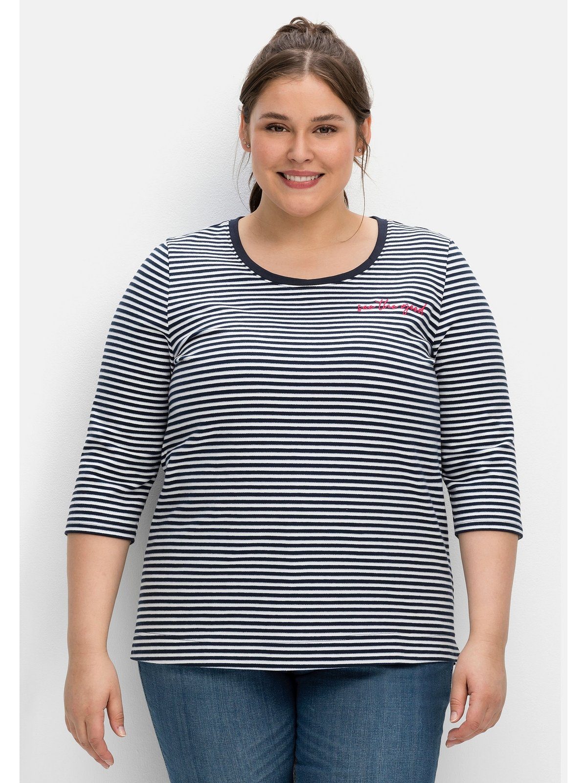 Sheego Sweatshirt Große Größen mit 3/4-Arm