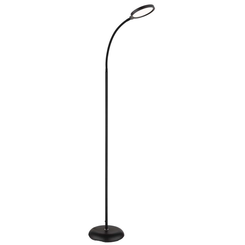 GLOBO LIGHTING LED Stehlampe, LED-Leuchtmittel fest verbaut, Kaltweiß, Warmweiß, Neutralweiß, Tageslichtweiß, Stehleuchte schwarz matt mit LED Touchdimmer flexibel H153cm