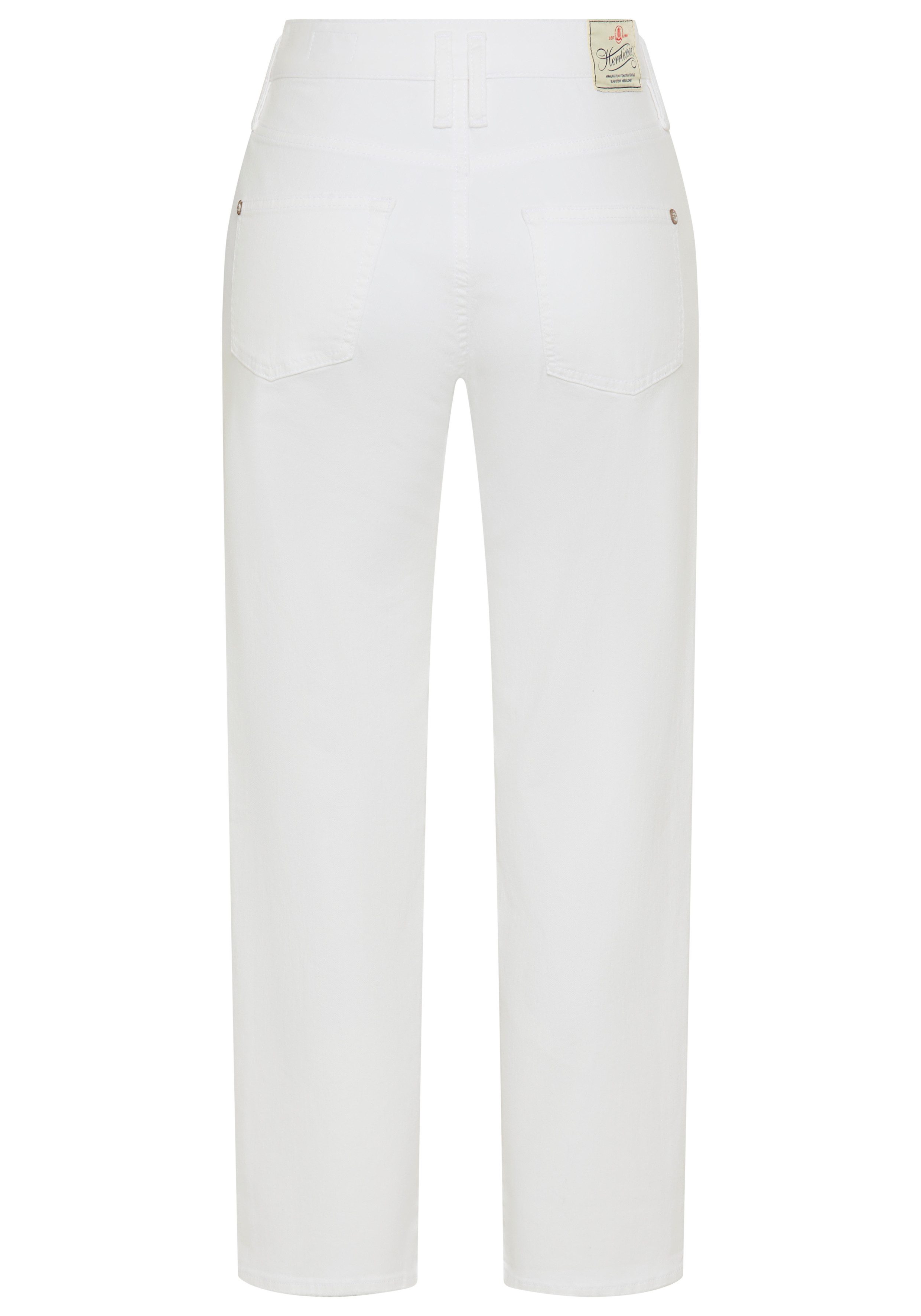 Herrlicher Straight-Jeans Breezy Cropped Denim White Stretch High Waist – Bild 5 von 5