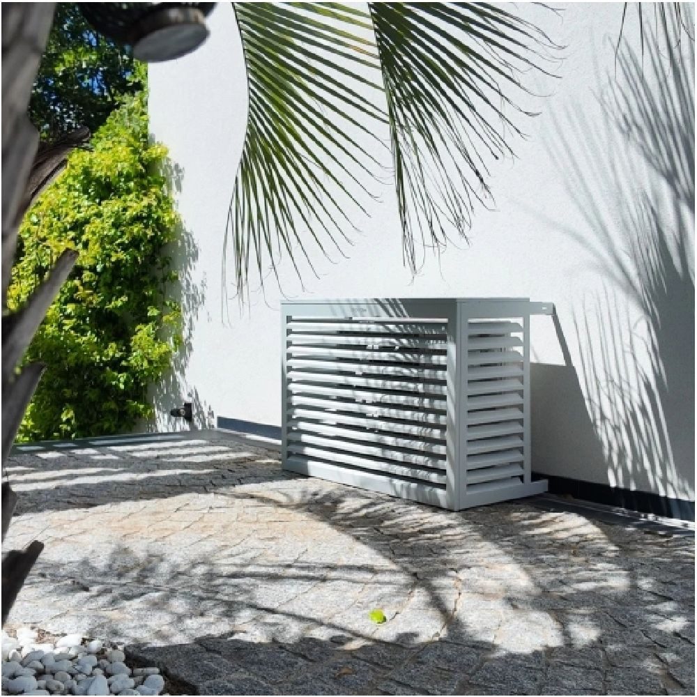 DECO Clim Wärmepumpen-Verkleidung DECOCLIM Klimaanlagen Wärmepumpen Abdeckung Schutzverkleidung Weiß