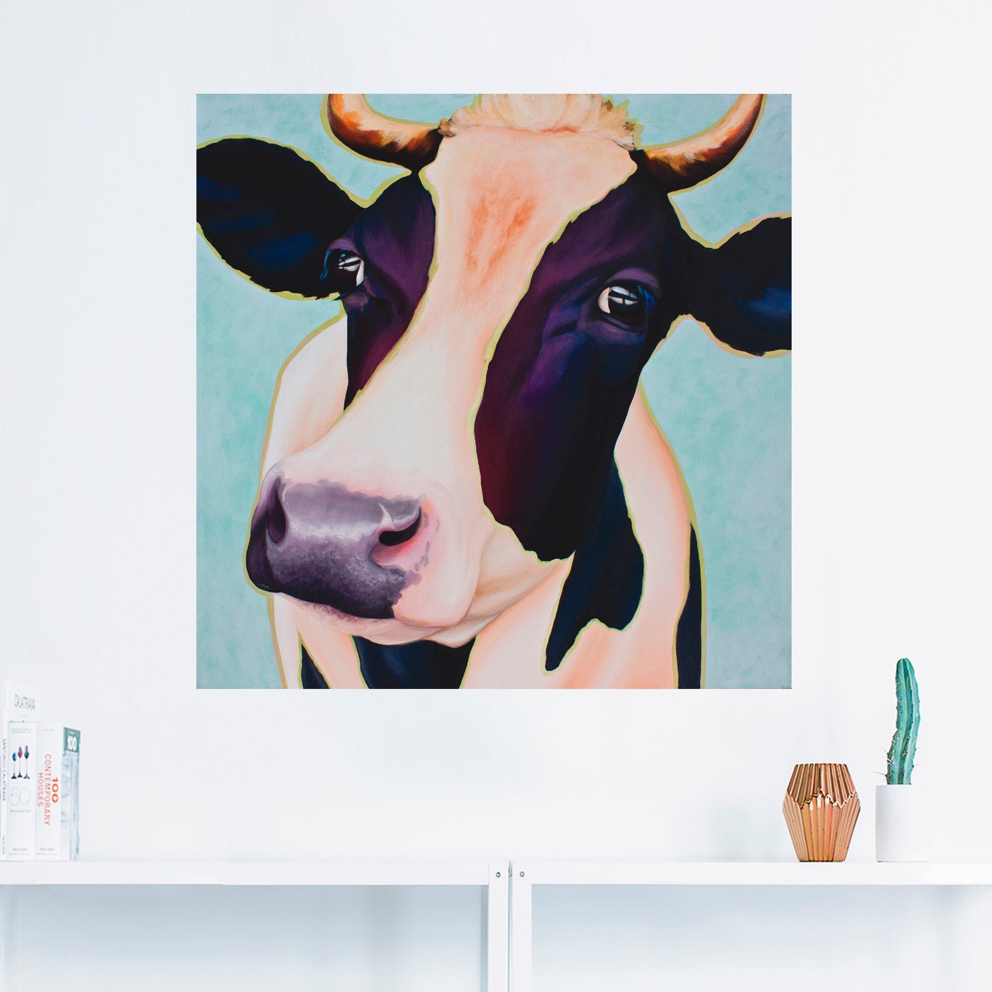 Wandaufkleber (1 Haustiere Leinwandbild, Größen Poster Kuh versch. in Wandbild als oder Artland St), Chantal,