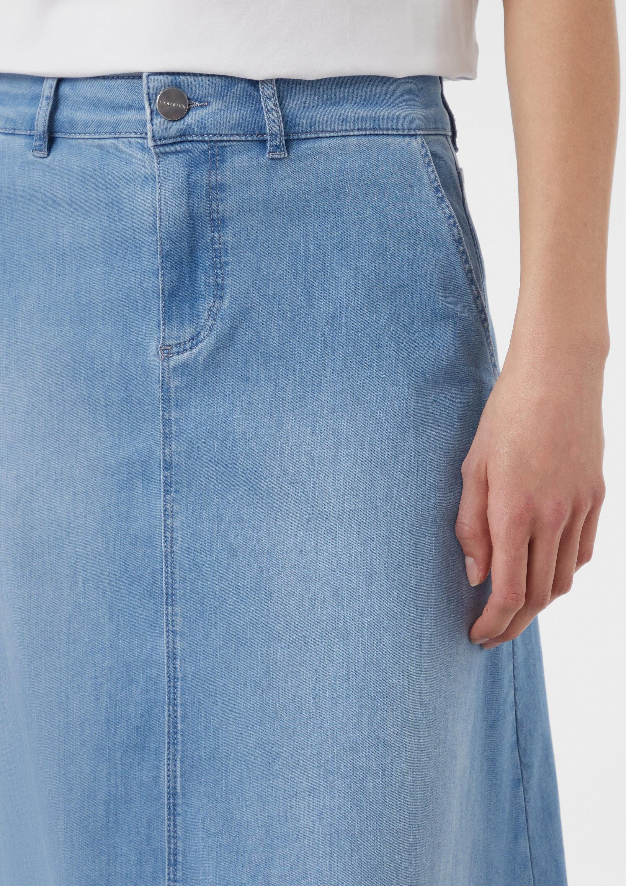 comma Midirock Rock Midirock aus elastischem Denim
