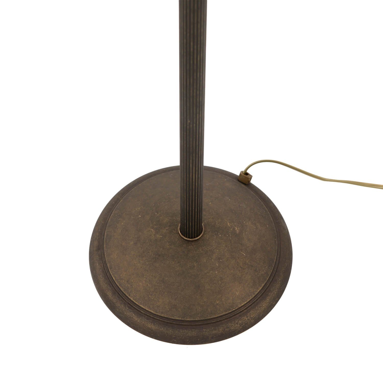 Licht-Erlebnisse Stehlampe Bronze Messing ohne Standleuchte Handarbeit OSLO, Antik E27 Vintage Leuchtmittel, Wohnzimmer