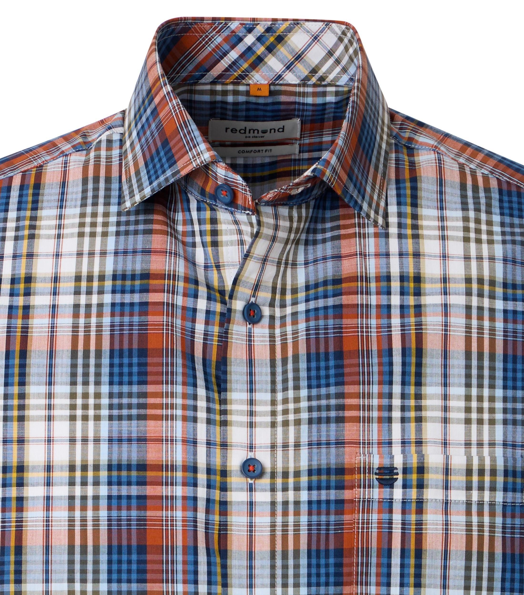 Redmond Kurzarmhemd kariert Comfort Fit