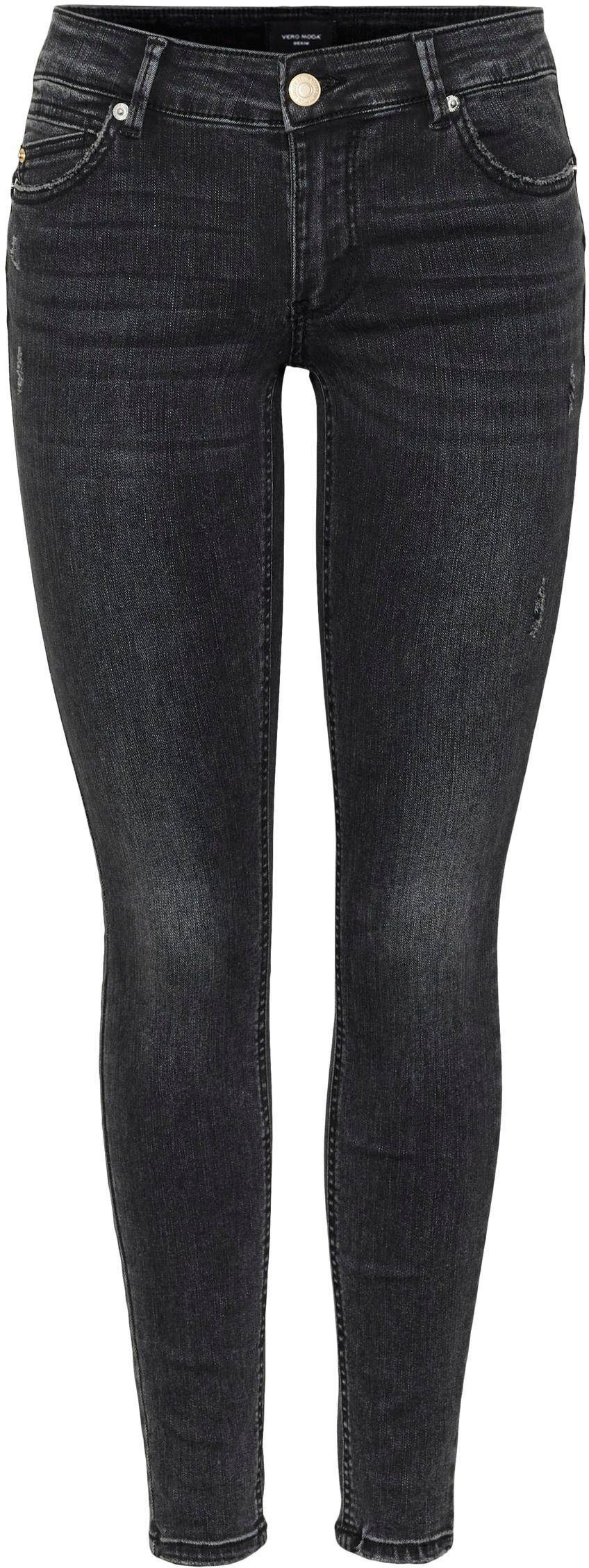 Vero Moda Skinny-fit-Jeans VMROBYN LR SKINNY PUSHUP JNS LI128 mit Destroyed  Effekt