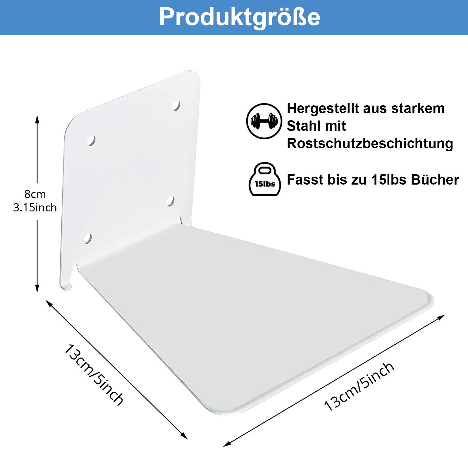 TWSOUL Bücherregal 6 Stück Unsichtbares Bücherregal, Schwebendes Bücherrega günstig online kaufen