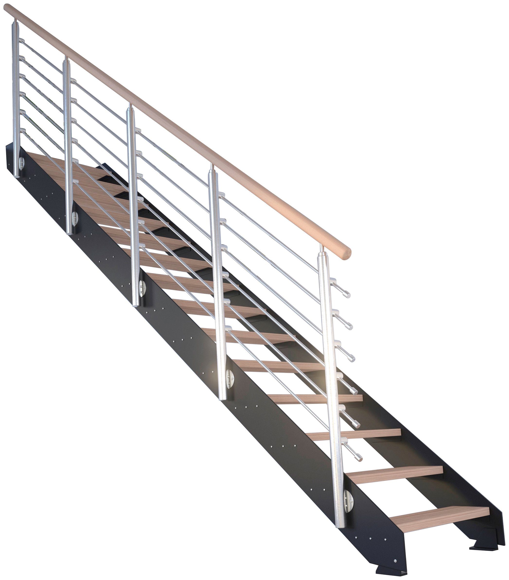 Stufen Geteilte offen, Systemtreppe Kos, Starwood Design,