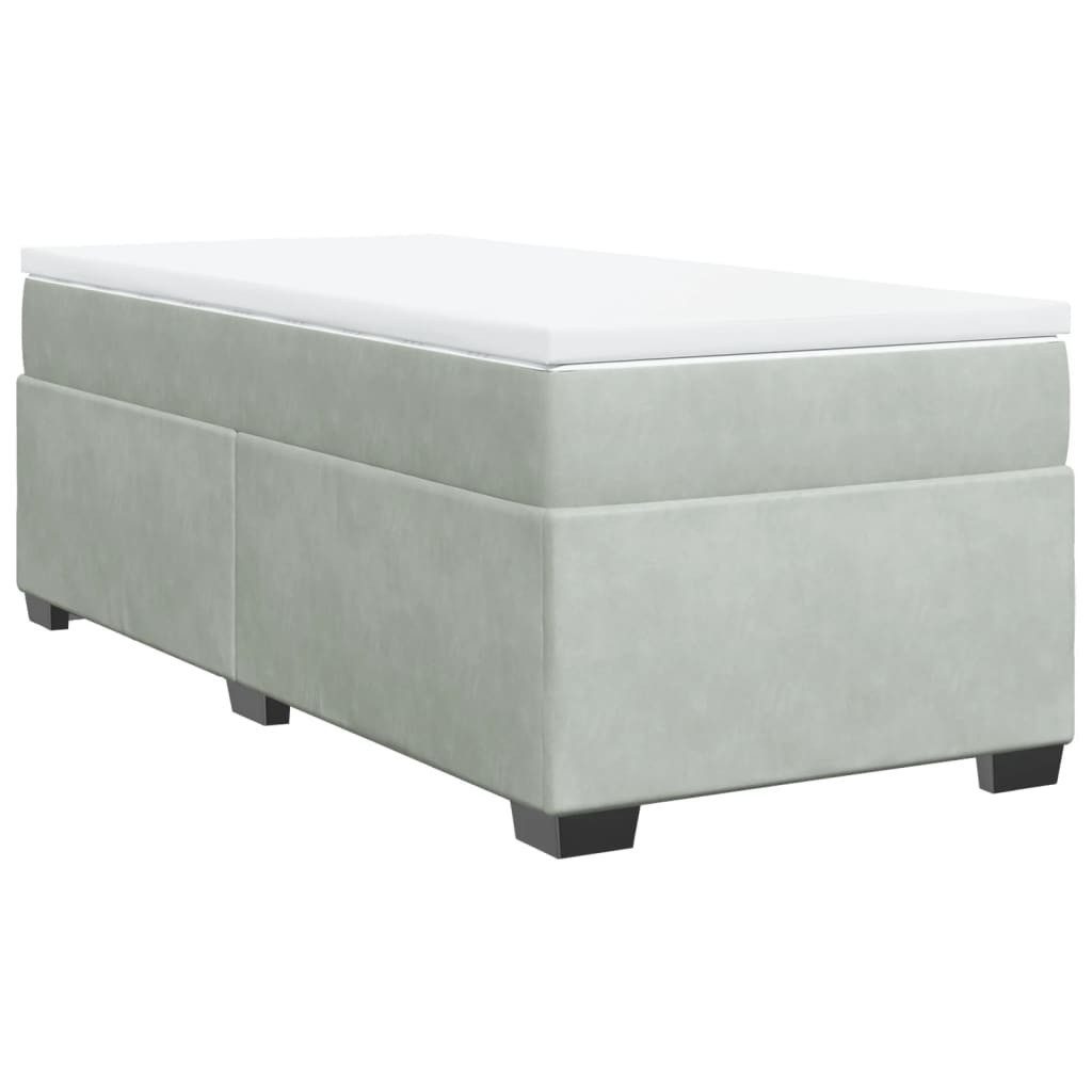 vidaXL Bett Boxspringbett mit Matratze Hellgrau günstig online kaufen