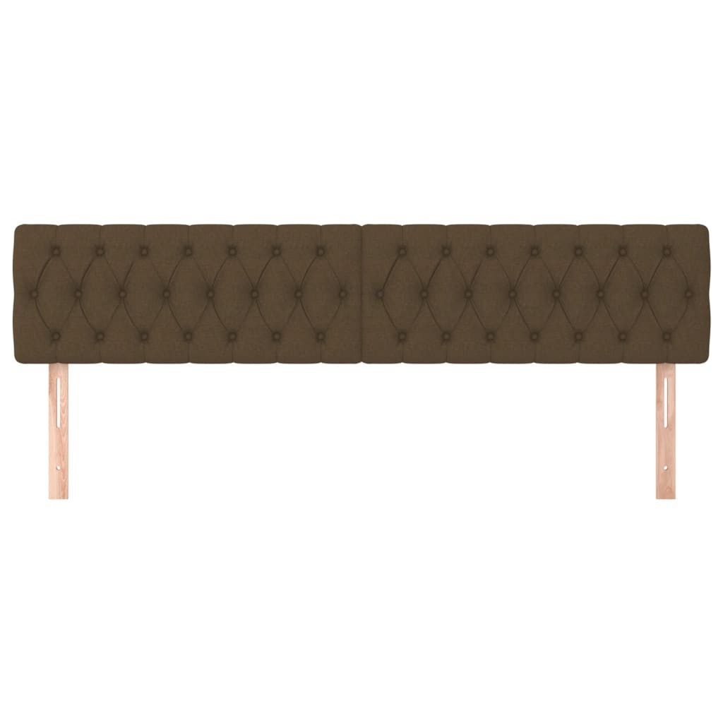 vidaXL Bett Kopfteile Dunkelbraun 200x7x78/88 cm Stoff (1-tlg)